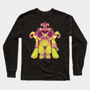 Top-knot dog yellow and pink Long Sleeve T-Shirt